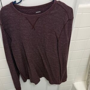 Sonoma Men's Burgundy Long Sleeve Shirt